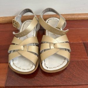 Salt Water Sandals Original by Hoy, Gold, size 11